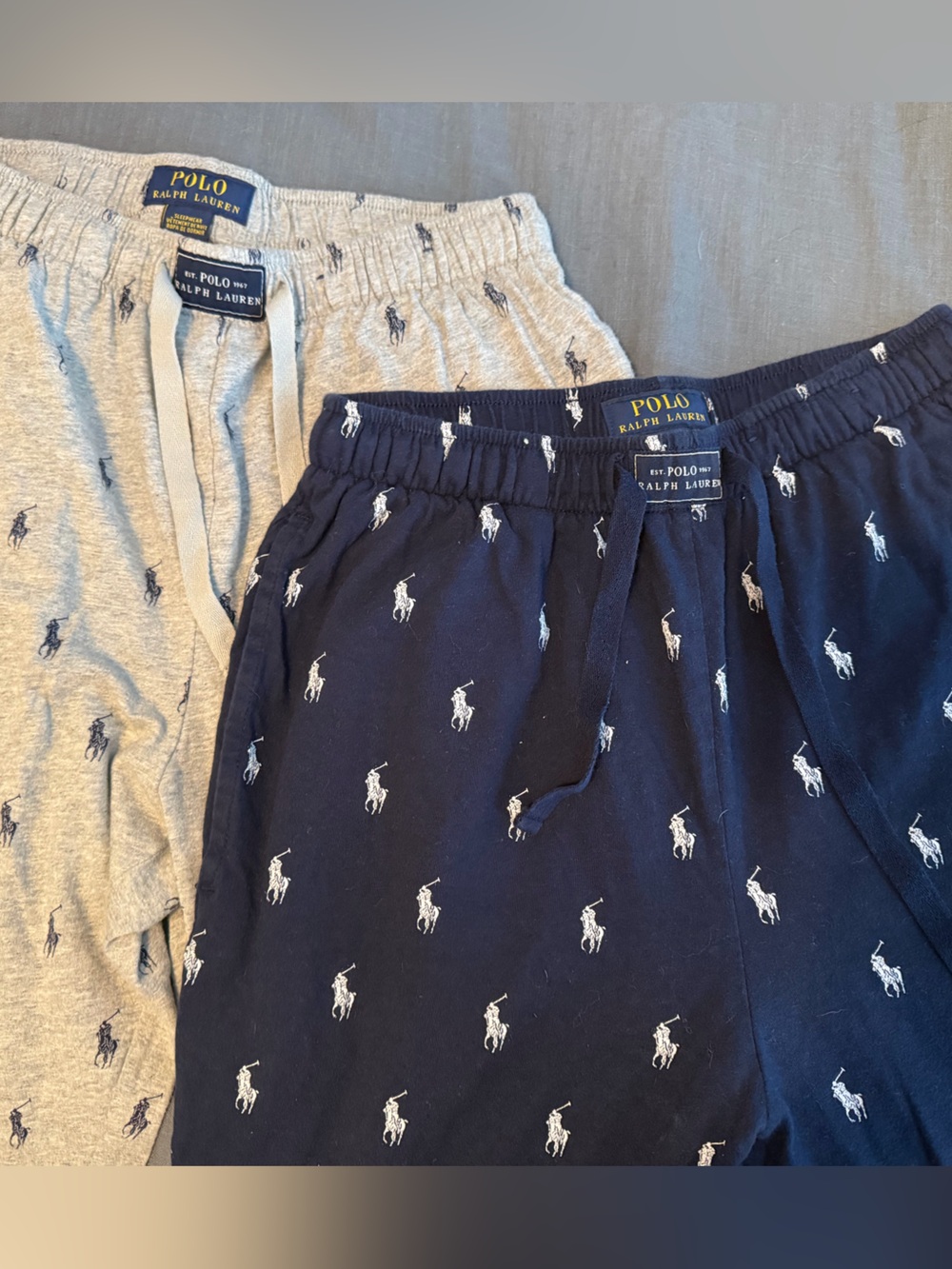 Lot(2) Polo by Ralph Lauren Men’s Small Navy & Gray Pony Logo Loungewear Jogger